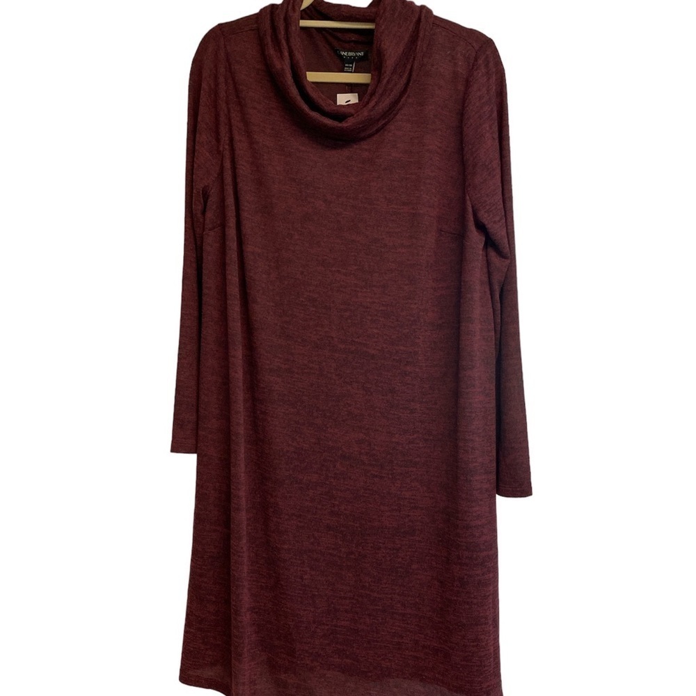 Lane Bryant dress flowy fit long sleeve turtle neck below knee size 14/16 NWT